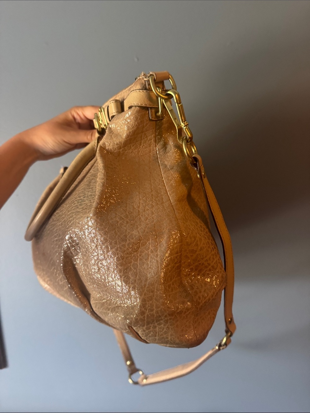 Coach Tan Leather Satchel with Gold Hardware - Picture 5 of 14
